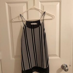 Double layer striped top.